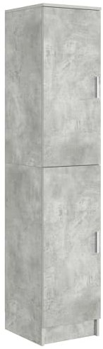 ULUYYUC Mobiletto per Cucina Mobile Credenza Cucina Mobiletti Cucina Madia Moderna - Mobile Buffet Grigio cemento MDF con laminato effetto cemento per Camera Da Letto Salotto Cucina Ufficio