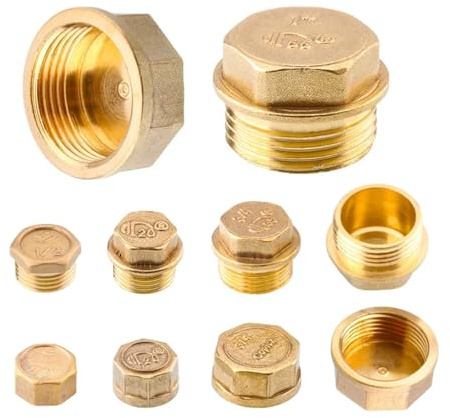 Generico 1 pz G11/41/83/81/23/4G2 Tappo terminale in ottone con testa esagonale filettata femmina, raccordo idraulico, adattatore connettore(1l8 Female Thread)