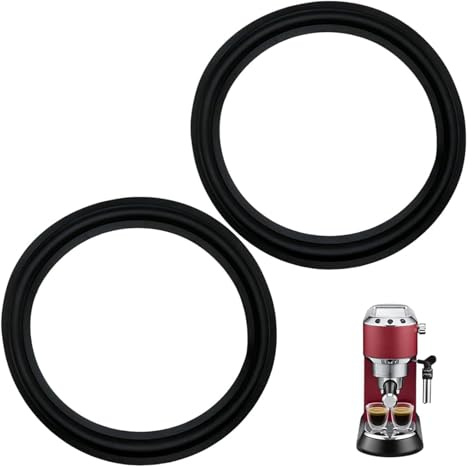 EUYKQNOI 2 piezas de junta Compatible con Delonghi Dedica, junta de silicona para cafeteras Delongh, compatible con Ec680, Ec685, Ec785, Ec885, Ec850, Ec860 (negro)