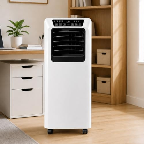 Sushangmao Condizionatore Portatile con Raffreddamento a Compressore, modalità Deumidificazione e Solo Ventilazione, Temperatura Regolabile, velocità Bassa, Media e Alta 9000BTU