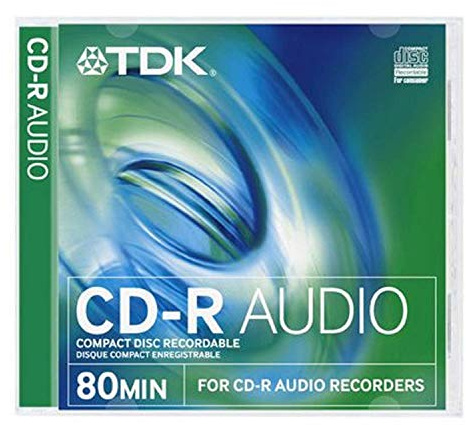 TDK CD-R - Audio Music CD-R = 80 minutes Music Recording (Ideal for Recordable Music Centres)