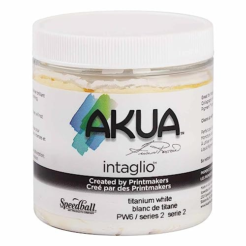 Akua Intaglio Water-Based Ink, 8-Ounce Jar, Titanium White
