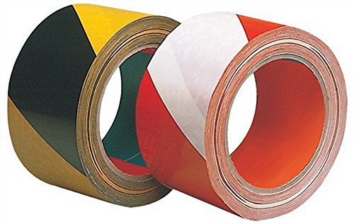 Warnmarkierungsband PVC schwarz/gelb, 66 m x 60 mm