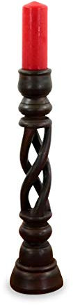 livasia Kerzenständer, Kerzensäule gedreht, Kerzenleuchter, Stimmungsleuchter (60cm)