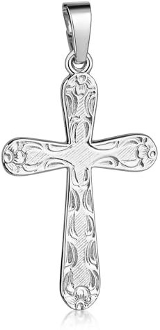 MATERIA by Matthias Wagner Kreuz Anhänger Silber 925 - Damen Herren Anhänger Religion Orthodox KA-308_ohne Kette