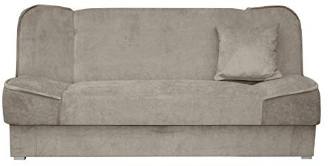Mirjan24 Schlafsofa Gemini mit Bettkasten, 3 Sitzer Sofa, Couch mit Schlaffunktion, Bettsofa Schlafsofa Polstersofa Farbauswahl Couchgarnitur (Orinoco 22)