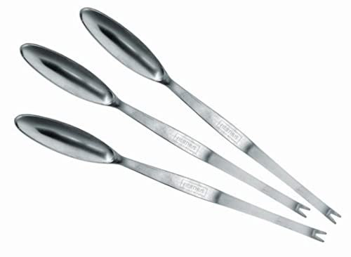 NERTHUS FIH 330 Besteck-Set für Meeresfrüchte, Edelstahl, Silber, 19.7 x 3.7 cm, 3 Stück, Rostfreier, 19.7x19.7x3.7 cm, 3