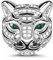 GNOCE Tierkopf Bead Charms 925 Sterling Silber Charms Schmuck mit Zirkonia Bijouterie für Frauen Männer Mädchen (Tiger)