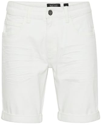 Indicode IDQuentin Herren Jeans Shorts Kurze Denim Hose im Stretch Eingriffstaschen Destroyed-Optik Baumwollmischung Regular fit, Größe:3XL, Farbe:Off-White (002)