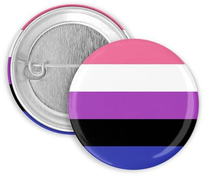 3x Genderfluid Flagge Button 25mm Pride CSD Lgbt Badge