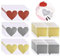 PERFETSELL 100 Stücke Rubbel Etiketten Herz Quadratisch Rubbelsticker Selbstklebend Rubbeletiketten Gold Silber Rot Rubbelaufkleber Sticker zum Basteln von Rubbelkarten Rubbellose Hochzeit