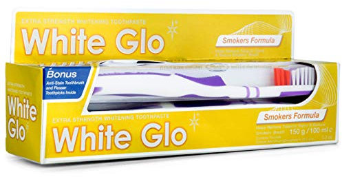 WHITE GLO Smokers Formula WHITENING Toothpaste 100 ML -2 Packs-