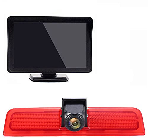 Van Transporter Bremsleuchte Kamera Bremslicht Rückfahrkamera Nachtsicht+4.3 LCD Monitor für Caddy Life 2K Facelift III Kasten 2KA Kombi Cross Maxi Tdi dritte 3 2003-2014