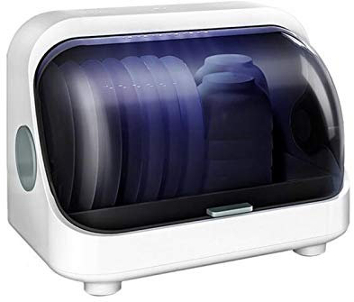 SXJC Multifunctional Disinfection Tableware Cabinet, Usb Charging, Large Capacity Storage, Thick Dust Cover, Kitchen Drain Bowl Rack