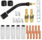 BIGAKSI 24 Tlg Verschleißteile Set für MIG/MAG MB15 Kontaktröhrchen Schweißzubehör 1 Brennerhals 10 Stromdüse M6 x 25 mm 5 Gasdüse konisch steckbar 2 Düsenstock mit Haltefeder und viele andere