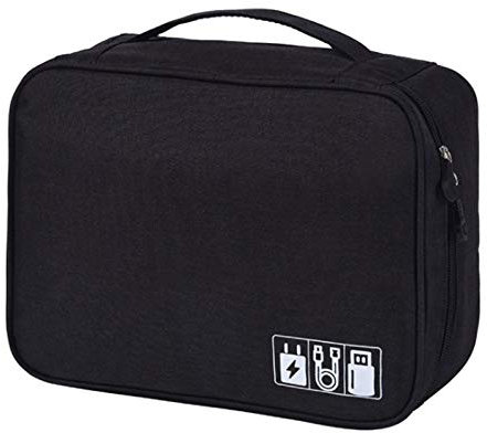 Borse Organizer Per Cavi Impermeabile Nero Borsa Di Archiviazione Digitale Multifunzionale Custodia Per Cavo Dell'Organizzatore Di Trasporto Puoi Mettere Alcuni Piccoli Oggetti Mentre Viaggi
