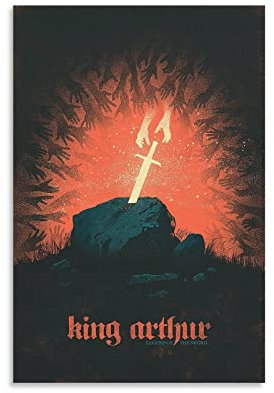 Vintage-Poster King Arthur Legend Of The Sword Kunstwerk Poster Dekorative Malerei Leinwand Wandkunst Wohnzimmer Poster Schlafzimmer Gemälde 40 x 60 cm