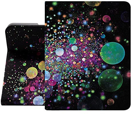 Berkin Arts for iPad Mini 7th 2024 & iPad Mini 6th 2021 (8.3 Inch) Folio Case Premium Leather Cover Holography Cosmic Colorful Galaxy Theme