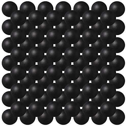 Hanaive Tischtennisbälle, mehrfarbig, 40 mm, Kunststoffbälle, waschbar, kleines Spiel für Karneval, Poolspiele, Party-Dekoration, Haustierspielzeug, Schwarz, 100 Stück