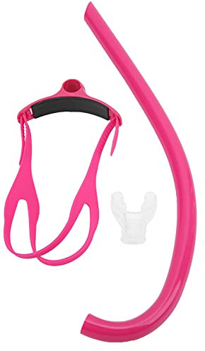 Keenso 1 Stück Langlebiger Silikonschnorchel mit Verstellbarem Mundstück Finis Schwimmschnorchel Schwimmzubehör (Rot)