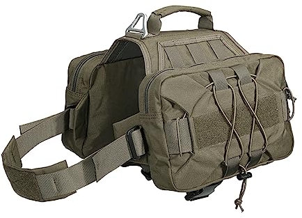 EXCELLENT ELITE SPANKER Dog Pack Hound Hundesatteltasche Rucksack für Reisen Camping Wandern mittlere & große Hund mit 2 geräumigen Seitentaschen(RGN-M)