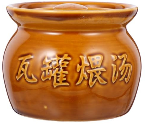 Luxshiny Crock Casserole Clay Pot with Lid Airlocks for Fermenting Korean Bowl Soup Bowl Clay Pot Cooking Soup Pot Ceramic Bowl Containers with Lids Slow Cooker Ceramics Products Mini