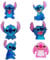 FEIFEI’S BOW 6PCS Toy Princess FRIDGE MAGNET Kids Memo Party Bag Fillers Board 3D Action Figures Gift Refrigerator sticker (Stitch)