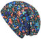 Wollhuhn ÖKO Jungen/Mädchen Bequeme Weiche Long Beanie/Mütze/Beanie-Mütze/Strickmütze/Kindermütze Jersey Gefüttert Übergangszeiten (Öko-Stoffe/Bio) (LB Blumen Schwarz/Bunt, L)