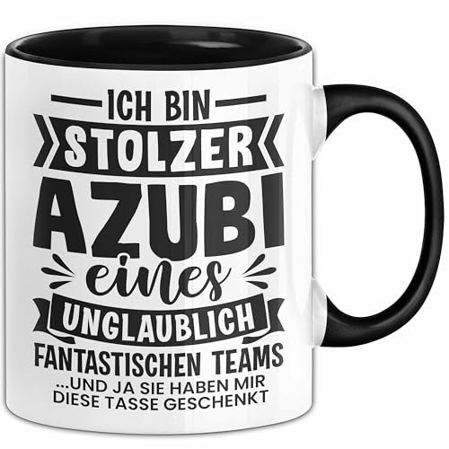 Azubi Tasse Geschenk Bester Azubi Auzubildender Und Ja Sie Haben Mir Diese Tasse Gekauft Geburtstag Kaffee-Becher (Schwarz)