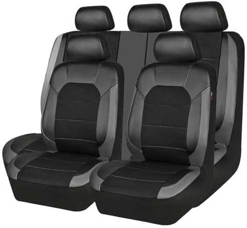 MNBVGHH Sitzbezüge Auto Leder, für Toyota Proace City Verso LWB/SWB 2020-2024 5 SitzeVorne Und Hinten Leder Auto-Schonbezüge Wasserdicht Innenraum Zubehö,A