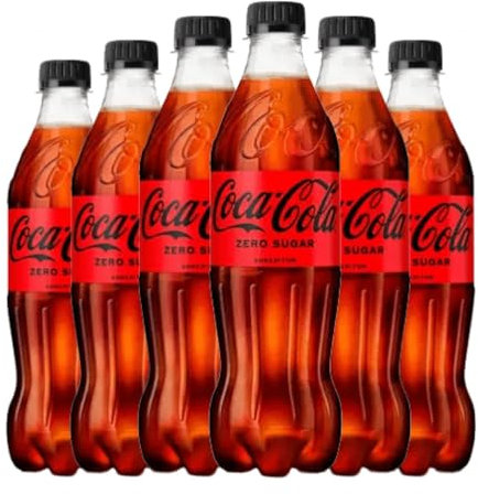 Refrescos y Mixers Cola Zero Botella Medium 50 cl (Caja de 6 Botella Medium de 50 cl)