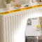 Metal Radiator Heater Top Cover Shelf White, Oil-filled Dust Cover for Indoor Use Large Room/ Kids Bedroom Cast Iron Radiators, Wall Mount Over Radiators Storage Table Bracket(L 70 9/10in (180cm))