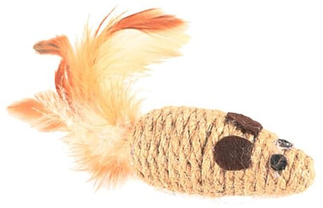 Salyeeluly Ratones para gatos – Sonajero de cuerda sonora juguete para gatos – Juguetes elásticos de enriquecimiento para gatos, juguete interactivo de plumas para gatos, ratones chirriantes, juguete