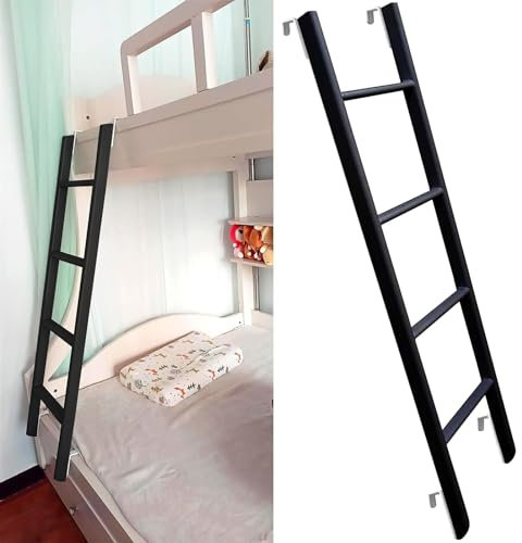 Escalera de metal ajustable para literas individuales, 129.5 cm de longitud, ahorro de espacio, escalera de escalada