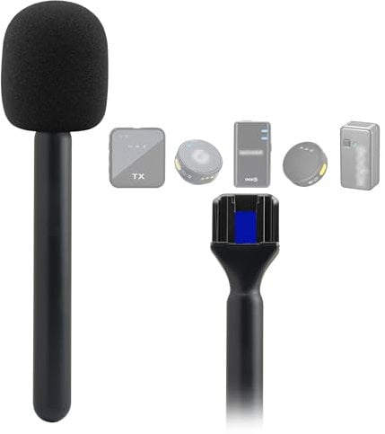 JCMOYUTY Stand for Magnet Handheld Mic Mount Neewer CM28, PQRQP 3 in 1 Microphone, GODOX Magic XT1, RIBIU LIBERVOX WM01, Gamiity M9 Wireless Lavalier Mic Interview Handle Adapter