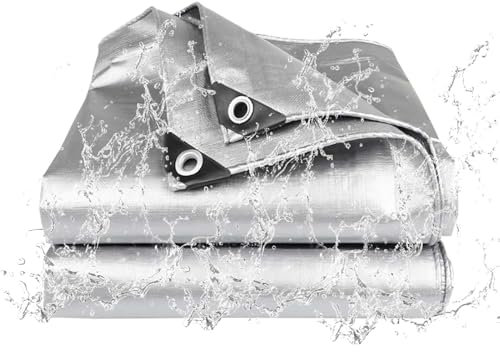 SRHIMEOS Lona De Proteccion Exterior Grande 4x6m, Toldo Impermeable Camping, 190 G/m² Lonas Impermeables Reforzado, Lona Industrial Polietileno, Toldos Reforzados Cubierta