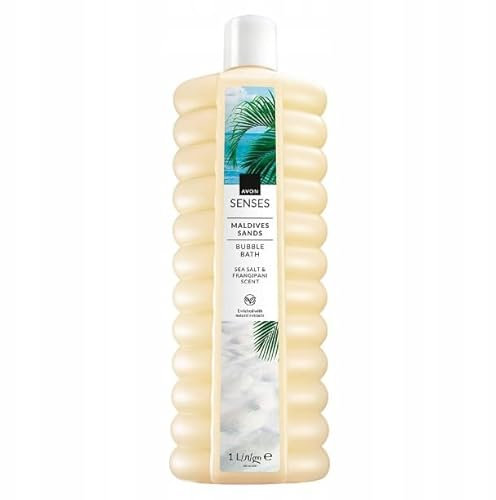 AVON Senses Badeschaum Maldives Sands, Duft von Meersalz und Frangipani, 1 Liter