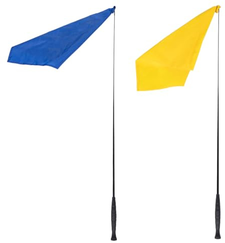 NETPROSHOP Trainingsstock mit Flagge in blau oder gelb 110 cm für das Training mit Ihrem Pferd, Farbe:Blau
