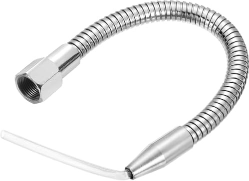 Flexibles Kühlrohr aus Metall, 1/2 3/8 1/4 Zoll flexibles Kühlrohr aus Metall for Wasser und Öl, 400–700 mm, mit Rundkopfdüse for CNC-Maschinen/Fräsen/Drehmaschinen(Inner Thread 1/2,300mm)