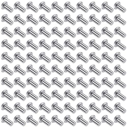 100 Pack Aluminum Boat Rivets 3/16 Diameter X 1/2 Length Round Head Rivets Brazier Aluminum Rivet Round/Dome Head Rivet for Repairing Boats Automobile Industry