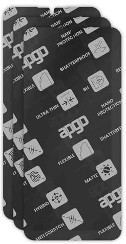 apgo [3 Stück] Hybrid Schutzglas Matt kompatibel mit Motorola One Zoom, flexibles Nano Glass, kratzfestes Displayschutzglas, Full Glue