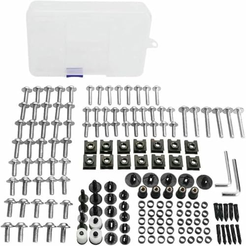 DSYSRX 177 Pezzi Kit bulloni carenatura Completa Moto Viti Rondelle Clip di Fissaggio Dadi in Acciaio per Aprilia RS125 RS 125 2006-2011 2007 2008 2009 2010