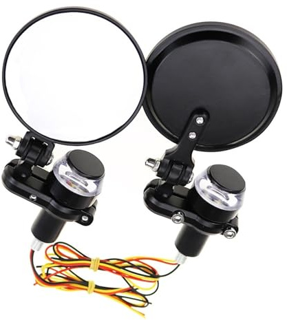 Motorrad-Rückspiegel Universal Motorrad Rückspiegel Rückspiegel Mit Blinker End Lenker Spiegel Motorrad Zubehör Komponente