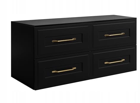Rodan Moderne Möbel - Schrank Schwarz - Möbelstück - Bastelregal – Bastelplatte 120,6 x 58,6 x 46 cm