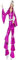 Smiffys Costume Dancing Dream des années 70, rose, comprend combinaison pantalon en dentelle