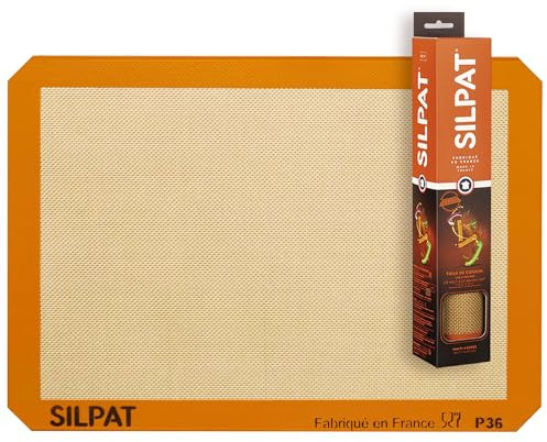 Silpat Tapis de Cuisson Silicone - Cuisson Parfaite, Pratique - Plaque Patisserie, Cuisine Reutilisable - Protection Four - Accessoire Professionnel, Fabrication Française - 42x29 cm