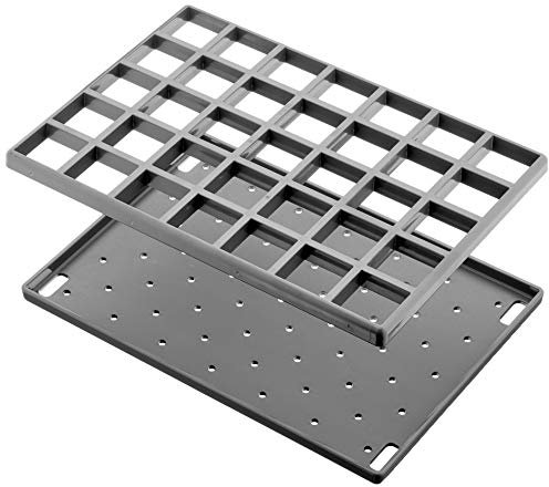 Sanit Ablageset für Multiset (anthrazit, Abtropfschale, Auflagerost, 4 Haken, Dübel, Schrauben) 60.006.00..0099