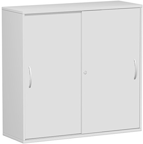 Gera Möbel Schranksystem Flex Schiebetürenschrank, Holzdekor, lichtgrau/lichtgrau, 120 x 42.5 x 118.2 cm