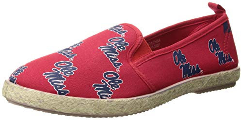 FOCO NCAA WomensFOCO NCAA Espadrilles Canvas Schuh – Damen, Damen, Mississippi Old Miss Rebels, X-Large
