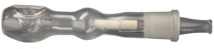 Glaspfeife GP6A, passend für Acti Tube Aktivkohlefilter, Spoonpipe, Handpfeife, ca.18 cm lang, inkl. Siebe + Filter